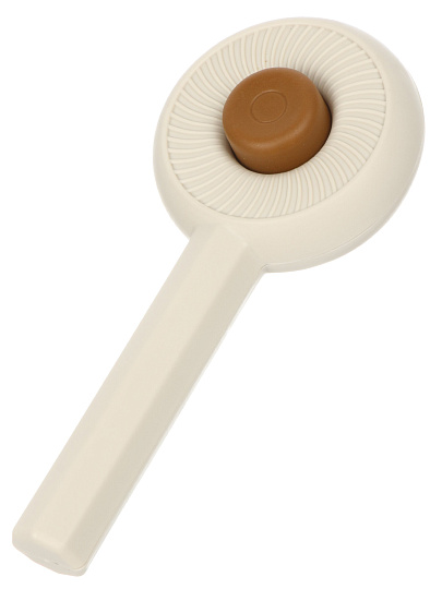 Щетка для вычесывания животных с самоочисткой, круглая, белая, Y4-11429