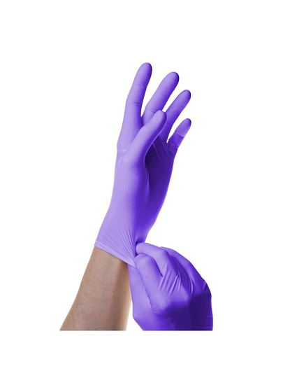 Перчатки смотровые, нитриловые, размер S, 50 пар (100 штук), SFM, Supersoft №135, Германия