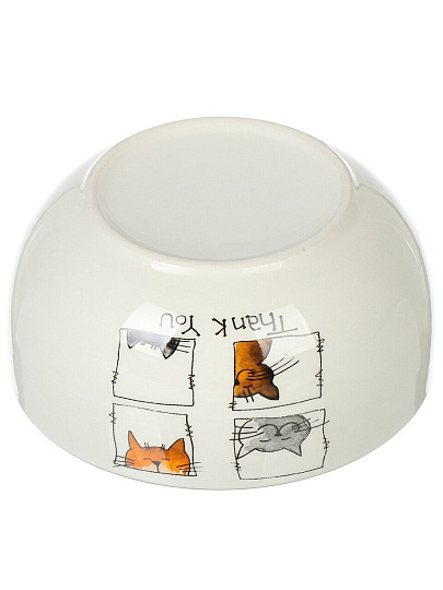Салатник доломит, круглый, 13.7х6.6 см, 0.58 л, подарочная упаковка, Cats, Daniks