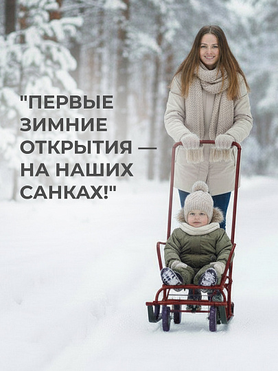 Санки Тимка 5 Универсал, Т5У/СН, обрезиненная ручка, 2 положения, сиреневые, Nika