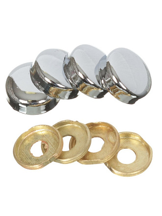 Комплект держателей для сверленного зеркала, 4 шт, хром, Trodos, 102, 304074