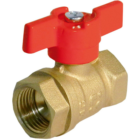 Кран для воды, 1&quot;, г-г, ручка-бабочка, БАЗ