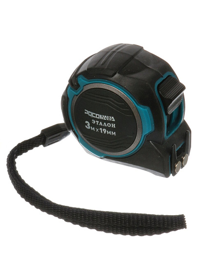 Рулетка 3 м, обрезиненный пластик, магнитный, 19 мм, автостоп, Росомаха, Эталон, 604319