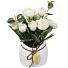 Цветок искусственный декоративный Букет роз, в кашпо, 16 см, белый, Y6-2056 - фото 2