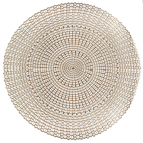 Салфетка декоративная полимер, 40х40 см, круглая, Y4-5457