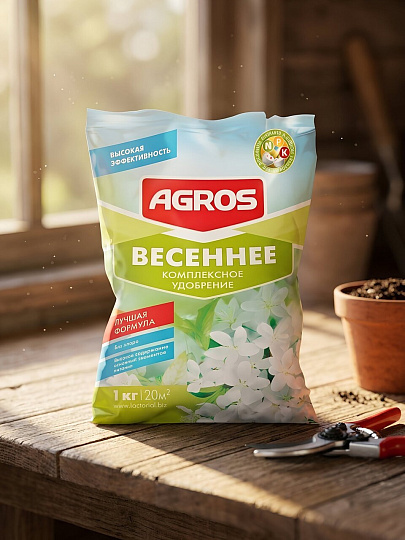 Удобрение Весеннее, универсальное, порошок, 1 кг, Agros