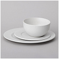 Сервиз столовый керамика, 12 предметов, на 4 персоны, Lefard, Saturn, 191-287, белый