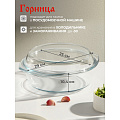 Кастрюля стекло, 29х25х10.4 см, 2.5 л, круглая, с крышкой, Горница, К1251К - фото 8
