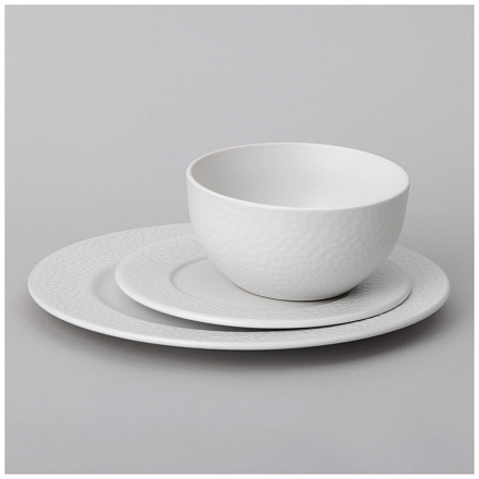 Сервиз столовый керамика, 12 предметов, на 4 персоны, Lefard, Saturn, 191-287, белый