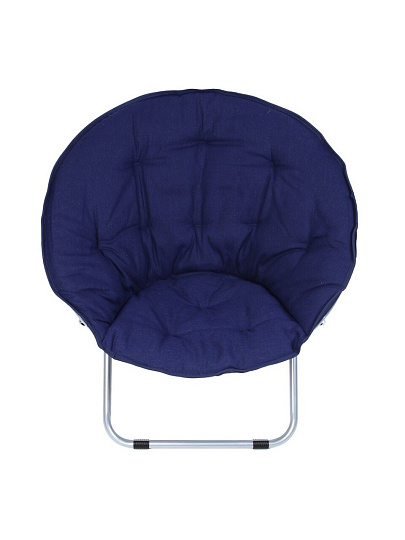 Кресло складное 80х80х78 см, синее, оксфорд, круглое, сталь d 22 мм, 100 кг, 121-096