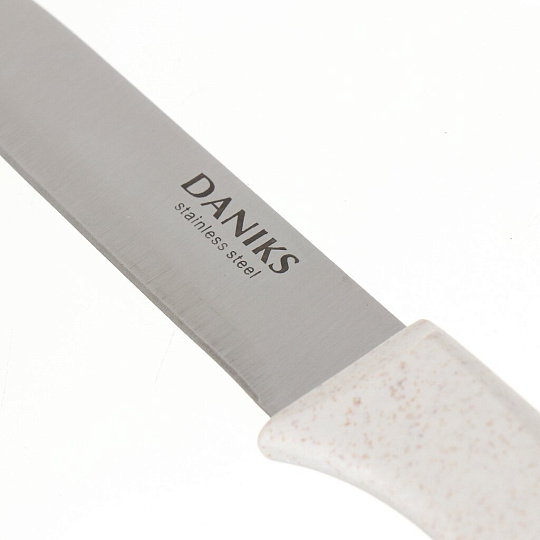 Нож кухонный Daniks, Латте, для овощей, нержавеющая сталь, 9 см, рукоятка пластик, YW-A383-PA