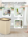 Контейнер для мусора пластик, 20 л, прямоугольный, с фиксатором, слоновая кость, шоколад, Violet, Tandem, 842226 - фото 4