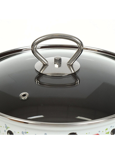 Набор посуды эмалированная сталь, 6 предметов, кастрюли 1.9, 2.5, 3.7 л, индукция, Керченский металлургический завод, Сластена-1-Люкс стиль