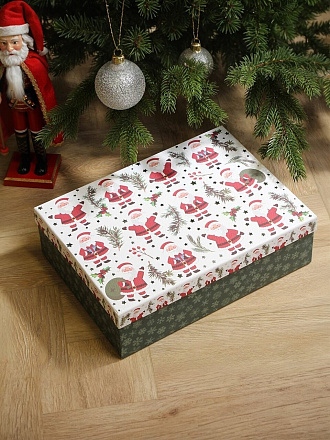 Коробка подарочная картон, 37х27х11 см, в ассортименте, Волшебный праздник, A470121