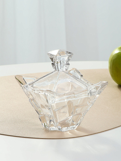 Сахарница 190 мл, стекло, 10х10х12 см, Y4-9057