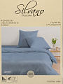 Постельное белье евро, простыня 216х240 см, 2 наволочки 70х70 см, 2 наволочки 50х70 см, пододеяльник 200х215 см, Silvano, поплин, Деним - фото 2