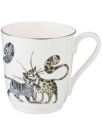 Кружка фарфор, 320 мл, Котики, Lefard