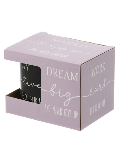 Кружка керамика, 360 мл, Мотивация, 9Х9 см, Y4-11320, в ассортименте