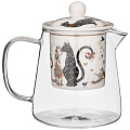 Чайник стеклянный с ситом Lefard &amp;quot;Парижские коты&amp;quot; 500 мл., 104-834 - фото 3