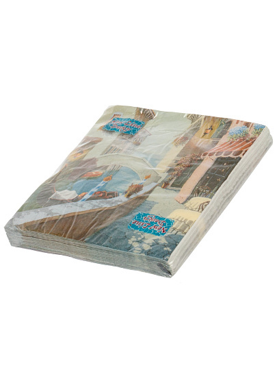 Салфетки бумажные New Line, Design, Итальянская улочка, 20 шт, 3 сл, 33х33 см