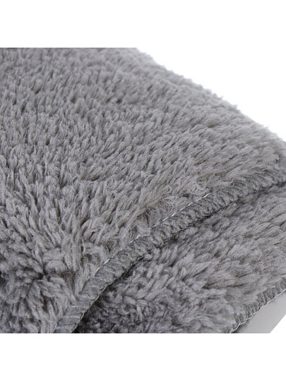 Салфетка бытовая универсальная, микрофибра, 30х30 см, серая, Bossclean, мегаворс