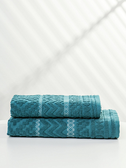 Полотенце банное 50х90 см, 100% хлопок, 450 г/м2, жаккард, Соната-3 7123, Авангард, бутылочное стекло, 322