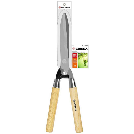 Кусторез 500 мм, лезвие волнообразное, Grinda, WH500, рукоятка дерево, 40252_z02