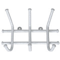 Вешалка настенная 3 крючка, 16.5х23х8 см, ЗМИ, Норма 3, ВН 64 БС, белое серебро