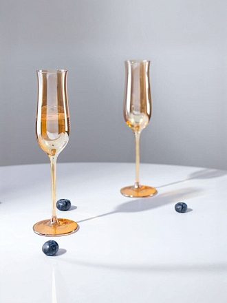 Бокал для шампанского, 140 мл, стекло, 2 шт, Billibarri, Kandelario, 900-126