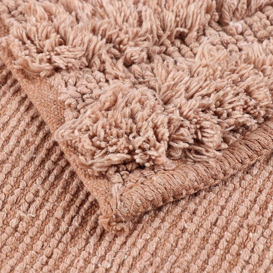 Коврик для ванной, 0.6х0.9 м, 100% хлопок, коричневый, Karteks, 1025/60.02, однотонный