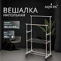 Вешалка напольная 80х43х160 см, Aqwin, металл, с колесами, телескопическая, 40 кг, VSY20, серая
