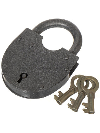 Замок навесной Старт, ЗВС-5, сувальдный, серый, 3 ключа