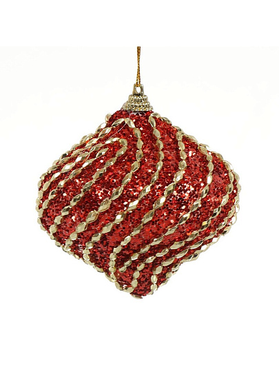 Елочный шар красный, 8 см, SYPMPB--112114