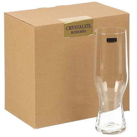 Бокал для пива, 550 мл, стекло, 6 шт, Bohemia, BeerCraft, 91E/2SF71/0/00000/550-600