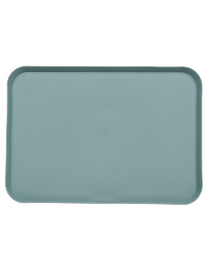 Поднос пластик, 32х24 см, прямоугольный, голубой, Y4-8074