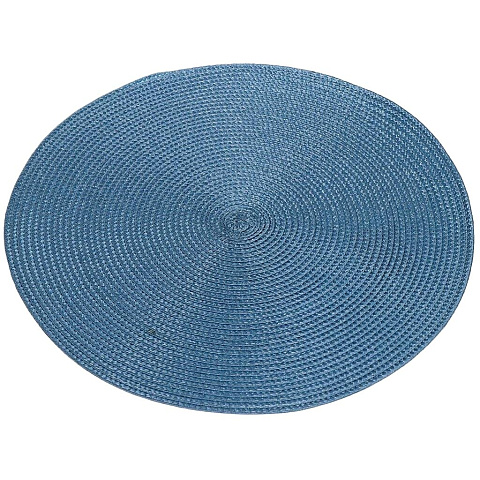 Салфетка для стола полимер, 38х38 см, круглая, голубая, Y6-2544
