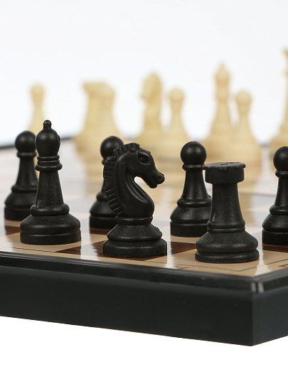 Игра настольная 2в1, 21х21х1.7 см, шахматы, шашки, Y6-6378/D030007