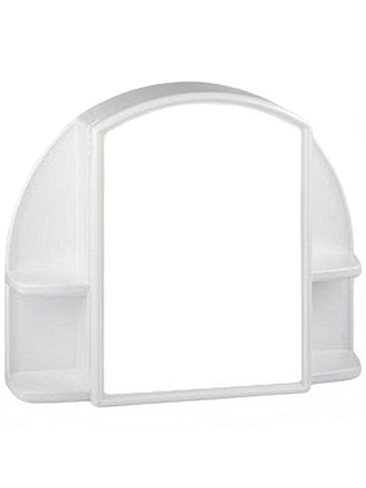 Зеркало-шкаф 42.4х50.8х12.3 см, прямоугольное, снежно-белое, с полочкой, Berossi, Orion 100, АС 11801000