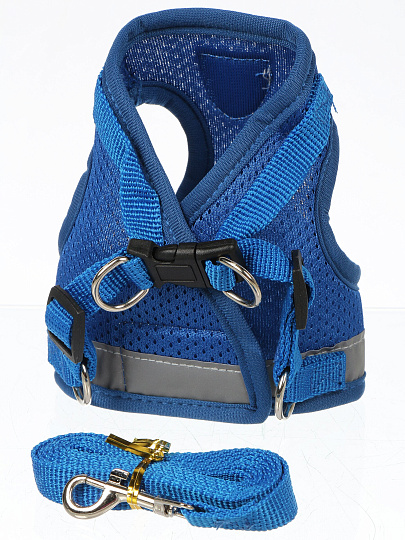 Поводок со шлейкой-жилеткой, размер S, в ассортименте, Y4-11384