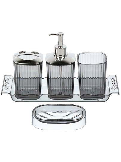 Набор для ванной 5 предметов, в ассортименте, пластик, 30.5х10х11 см, Y4-11242