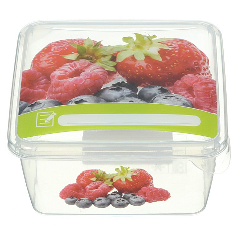Контейнер пищевой пластик, 0.45 л, 11.5х11.5х6 см, в ассортименте, квадратный, Giaretti, Браво, GR1064