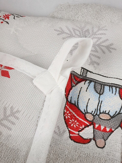 Прихватка 18х18 см, рогожка, 100%хл, Лесные гномы