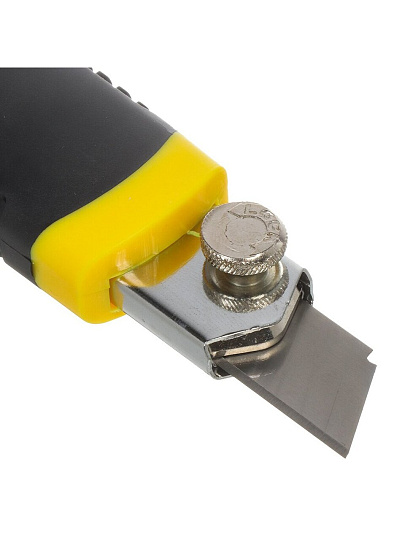 Нож строительный, 100 мм, выдвижное лезвие, 3 шт, с фиксатором, Kinwehr, 571004