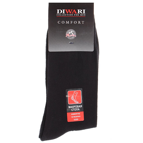 Носки для мужчин, хлопок, Diwari, Comfort, 000, черные, р. 29, 6С-18СП