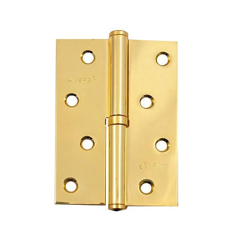 Петля для деревянных дверей, Avers, 100х70х2.5 мм, левая, B-G_L, с подшипником, золото