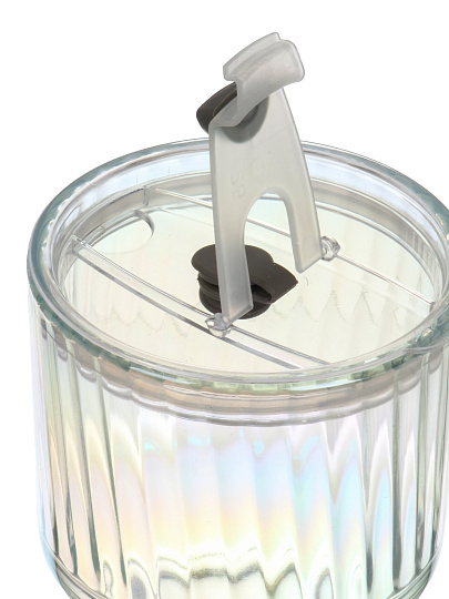 Стакан 400 мл, стекло, Перламутр, с трубочкой, B060520