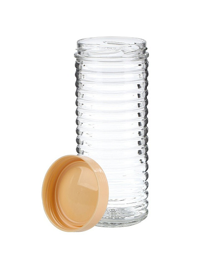 Банка для сыпучих продуктов, стекло, 0.85 л, с крышкой, 4 дизайна, 828-255, бесцветная