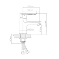Смеситель для раковины, BOOU, с картриджем, хром, B8274-1J - фото 2