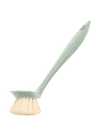 Щетка для посуды, пластик, с прямой ручкая, зеленая, Homver, Greenland, 221223618/04