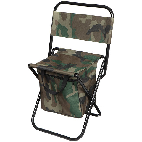 Кресло складное Стул Рыбака JC-4006 со спинкой и сумкой, 24х24х60 см, хакки